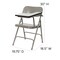 Emma and Oliver Premium Steel Folding Chair with Left Handed Tablet Arm - Event Chair